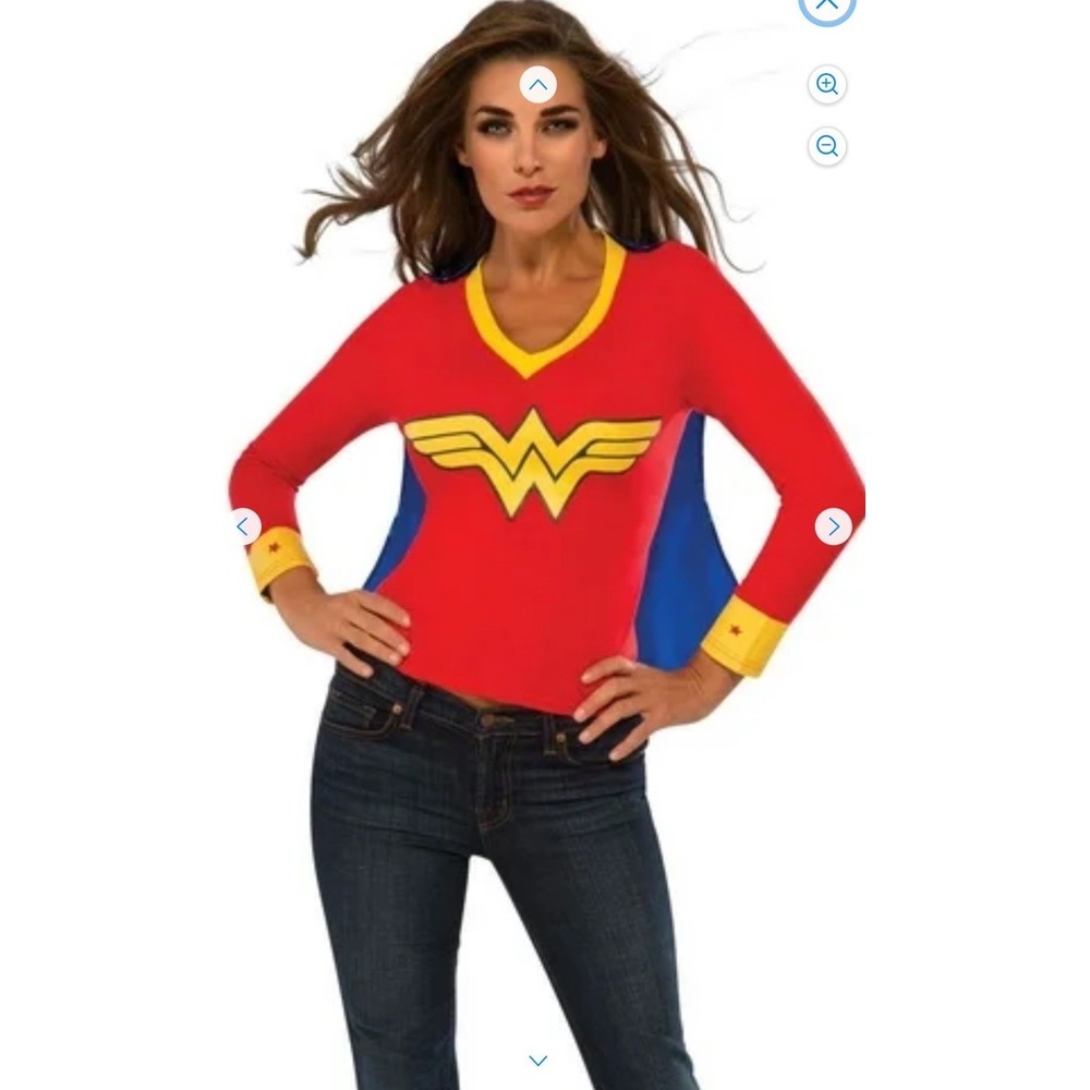 DC Comics Wonder Woman Med (10-14)Adult Halloween Costume T-shirt With Cape